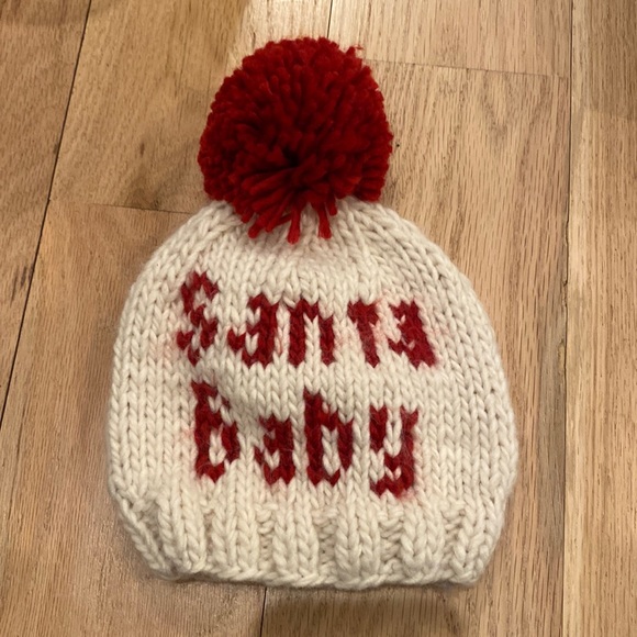 Santa Baby Knit Pom Hat 6-24 mo size - Picture 2 of 9